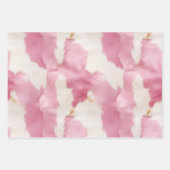 赤面ピンク白金ゴールド牛皮動物 ラッピングペーパーシート (正面)