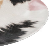 赤面ピンク白金ゴールド黒牛皮動物 カッティングボード (角)