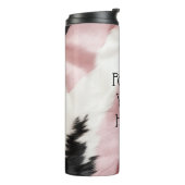 赤面ピンク白金ゴールド黒牛皮動物 タンブラー (回転左)