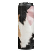 赤面ピンク白金ゴールド黒牛皮動物 タンブラー (裏面)