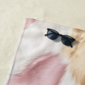 赤面ピンク白金ゴールド黒牛皮動物 ビーチタオル (インサイチュ)