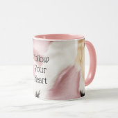 赤面ピンク白金ゴールド黒牛皮動物 マグカップ (正面右)