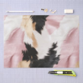 赤面ピンク白金ゴールド黒牛皮動物 薄葉紙 (クラフト)