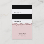 赤面ピンク白黒バラ金ゴールドフレンド参照 紹介カード (裏面)