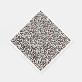 赤面ピンク白黒ヒョウ柄 スタンダードランチョンナプキン (角)