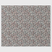 赤面ピンク白黒レオパードプリント             ラッピングペーパー (フラット)