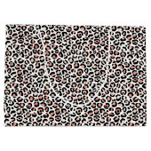 赤面ピンク白黒レオパードプリント               ラージペーパーバッグ (裏面)