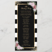 赤面ピンク白黒金ゴールド結婚フローラ プログラム (裏面)
