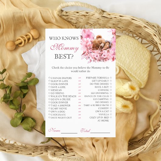 赤面ピンク眠るクマ知り合いママ最高の チラシ