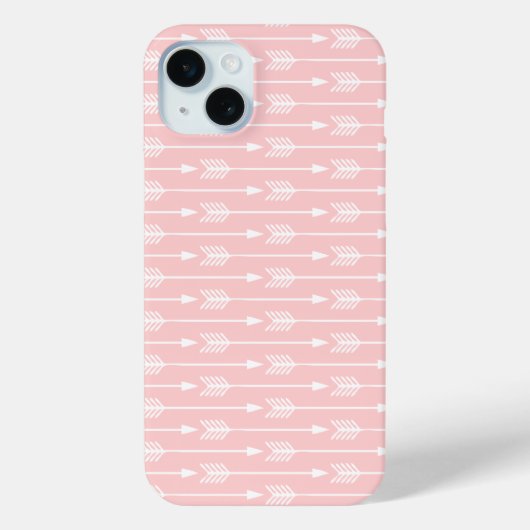 赤面ピンク矢印パターン Case-Mate iPhoneケース (裏面)