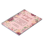 赤面ピンク祈りの言葉ジャーナル聖なる書物、 経典ノート ノートブック (左側)