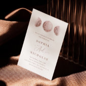 赤面ピンク神秘的な月 | 写真エレガントの結婚数 招待状