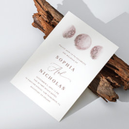 赤面ピンク神秘的な月 | 写真エレガントの結婚数 招待状