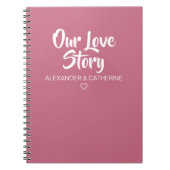 赤面ピンク私たちの愛の物語カップルのジャーナル ノートブック (正面)