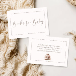 赤面ピンク秋カボチャベビー本 サンキューカード