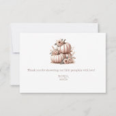 赤面ピンク秋パンプキンハイランドカウサンキュー サンキューカード (裏面)