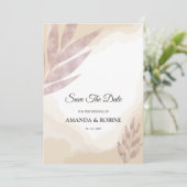 赤面ピンク素朴結婚式招待状 招待状 (スタンド正面)