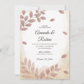 赤面ピンク素朴結婚式招待状 招待状 (裏面)