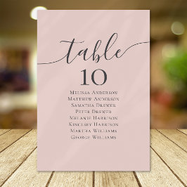 赤面ピンク結婚の台座図 テーブルナンバー