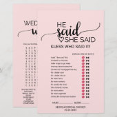 赤面ピンク結婚の書道の単語検索ゲーム (正面/裏面)