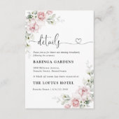 赤面ピンク結婚バラの式エンクロージャカード エンクロージャーカード (正面)