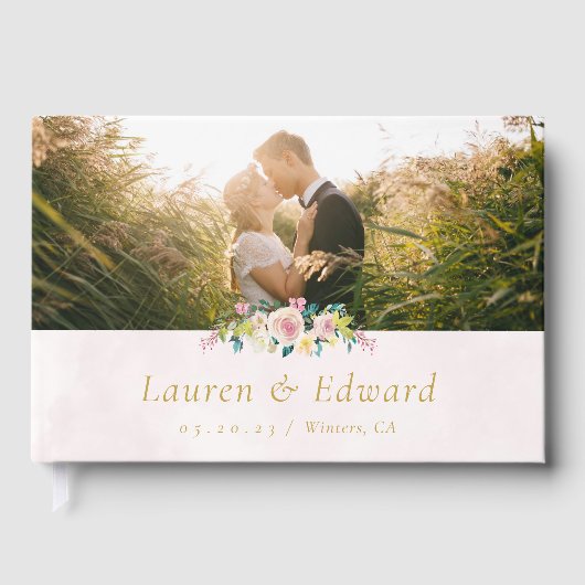 赤面ピンク結婚フローラの写真 ゲストブック (正面)