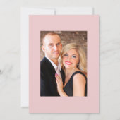 赤面ピンク結婚フローラの写真 招待状 (裏面)