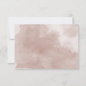 赤面ピンク結婚フローラの応答カード 出欠カード (裏面)