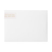 赤面ピンク結婚フローラ差出人住所 ラップアラウンドラベル (正面)