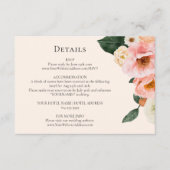 赤面ピンク結婚フローラ詳細 エンクロージャーカード (正面)