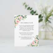 赤面ピンク結婚フローラ詳細 招待状 (スタンド正面)