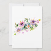 赤面ピンク結婚フローラ 招待状 (裏面)