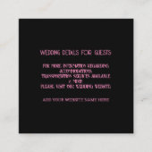 赤面ピンク結婚ブラックの詳細 エンクロージャーカード (正面)