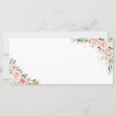 赤面ピンク結婚ローズのヘッドテーブルサイン (裏面)