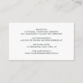 赤面ピンク結婚開花の詳細情報 エンクロージャーカード (裏面)