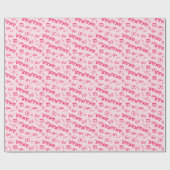 赤面ピンク総合バレンタインデーのラッピング紙 ラッピングペーパー (フラット)
