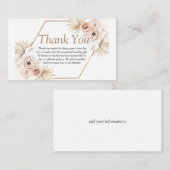 赤面ピンク緑ユーカリ感謝していフローラyou en エンクロージャーカード (正面/裏面)