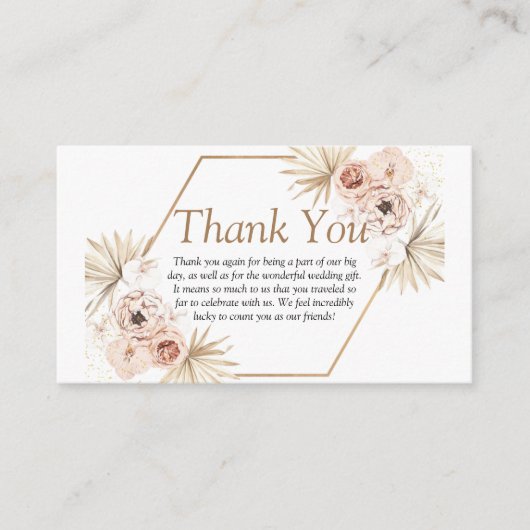 赤面ピンク緑ユーカリ感謝していフローラyou en エンクロージャーカード (正面)