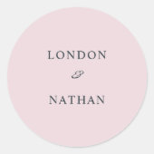 赤面ピンク緑 ラウンドシール (正面)