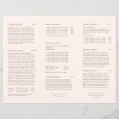 赤面ピンク美しいヘアサロンスパ3折パンフレット (裏面)