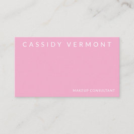 赤面ピンク美しいメイクアッププロフェッショナル 名刺
