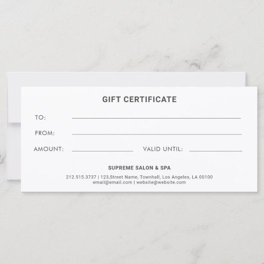 赤面ピンク美しい商品券 (裏面)