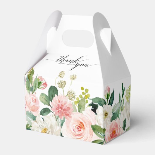 赤面ピンク花模様モダンボタニッ結婚クス フェイバーボックス (正面サイド)