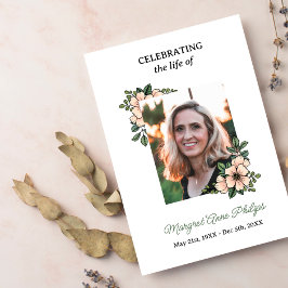 赤面ピンク花模様写真祝のライフプログラム プログラム