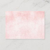 赤面ピンク花模様植物結婚披露宴 エンクロージャーカード (裏面)