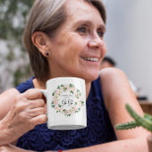 赤面ピンク花模様 |私のお気に入りの知り合いが私を呼ぶ コーヒーマグカップ