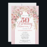 赤面ピンク花boho arch pampas 50th birthday 招待状<br><div class="desc">私たちの絶妙な赤面ピンクの花ボホアーチパンパ50誕生日招待状テンプレートで純粋な優雅さに浸る一見豪華さを醸し出す。この丁寧に作られた招待状は、ボヘミアンアーチの上に重ねられる繊細な赤面ピンクの開花で洗練された表現を体現し、お祝いとジュビレーションの本質を完璧に捉えている。自動編集機能によりパーソナライズされたtouchが確保され、マイルストーンイベントの利便性を反映して詳細を調整できる。この招待を作成、ダウンロードしカスタマイズて、洗練された味と洗練されたエレガンスを象徴する誕生祝いのトーンを設定し独占的て、比類のないスタイルと楽しい利便性を受け入れる。一致連絡するアイテムまたはカスタマイズ、赤面バラ©</div>