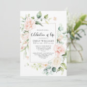 赤面ピンク葬儀招待状 招待状 (スタンド正面)