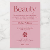 赤面ピンク製品ラベル フードラベル (シングルラベル)