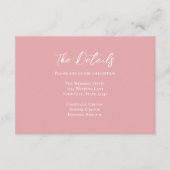 赤面ピンク詳細結婚フローラ エンクロージャーカード (正面)